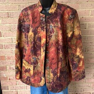 Cold water Creek Floral Lined Blazer